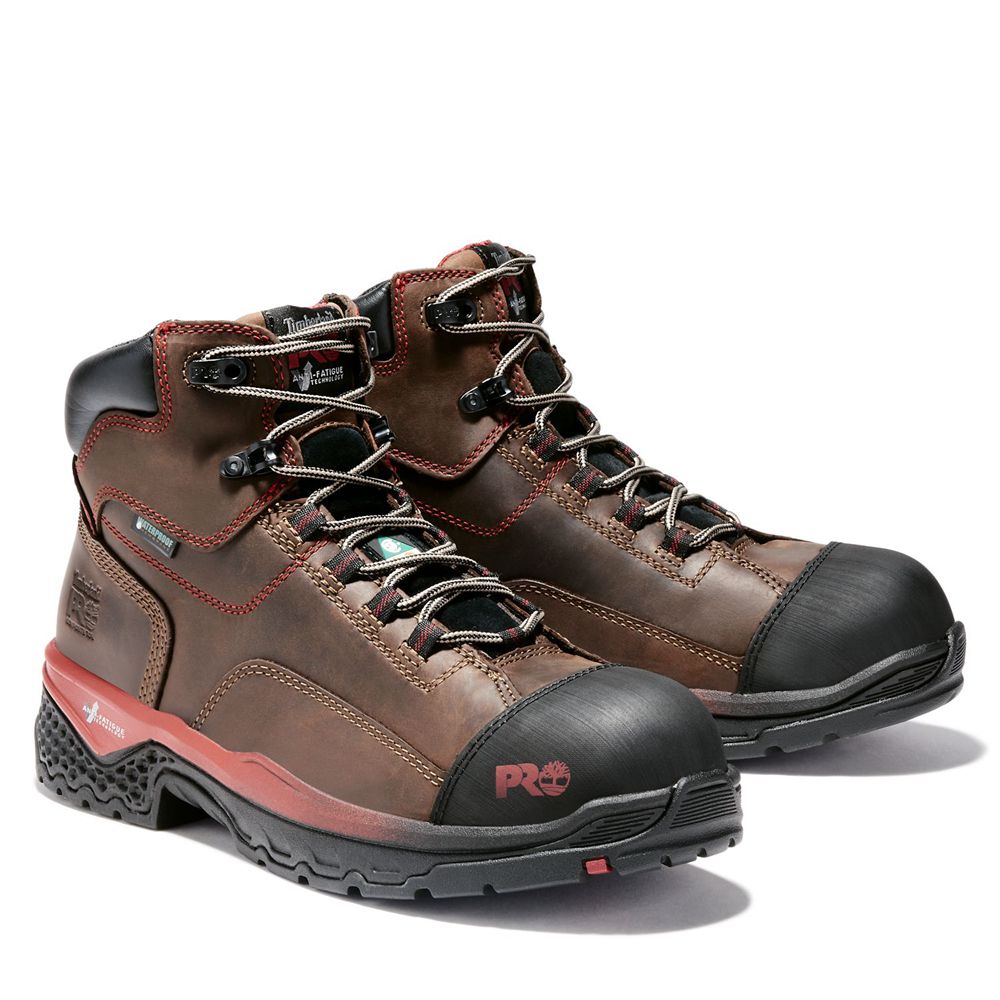 Botas de Trabajo Timberland Hombre Pro® Bosshog 6 Comp Toe Marrones/Negras - Chile FXV-438510